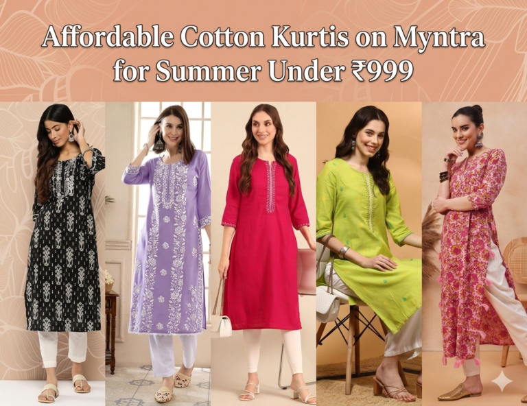 Affordable Cotton Kurtis on Myntra